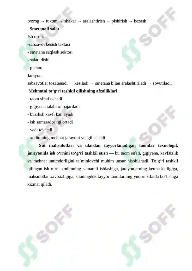 Sut mahsulotlari va ulardan tayyorlanadigan taomlar,ularni tayyorlash va dasturxonga tortish 8