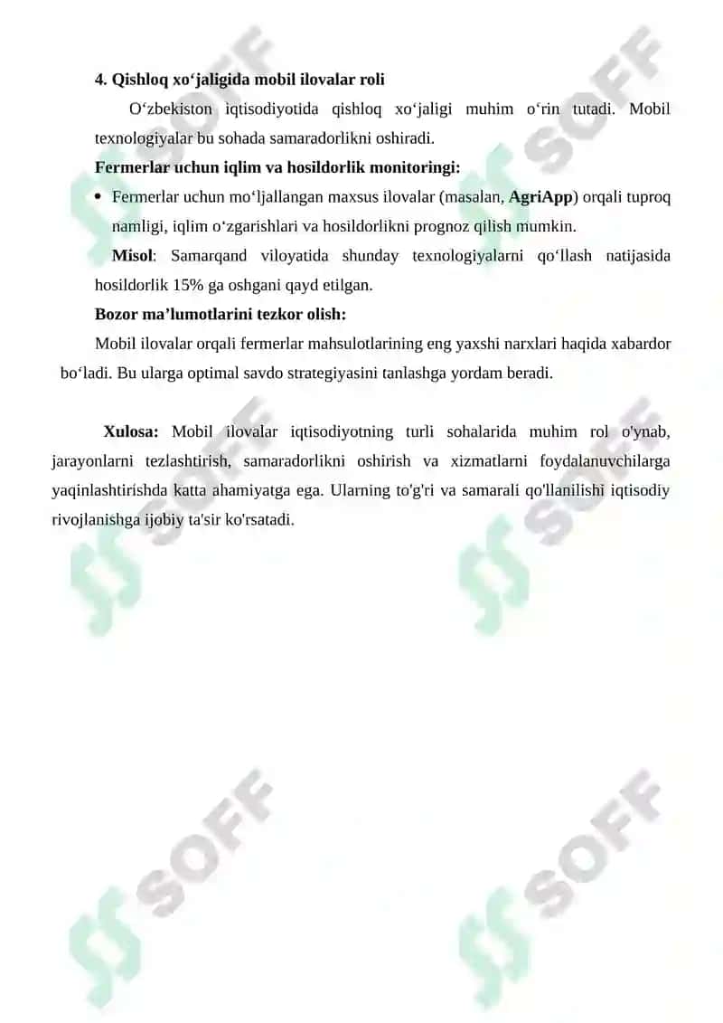 IQTISODIY AXBOROTNI QAYTA ISHLASH UCHUN MOBIL ILOVALARDAN FOYDALANISH 8