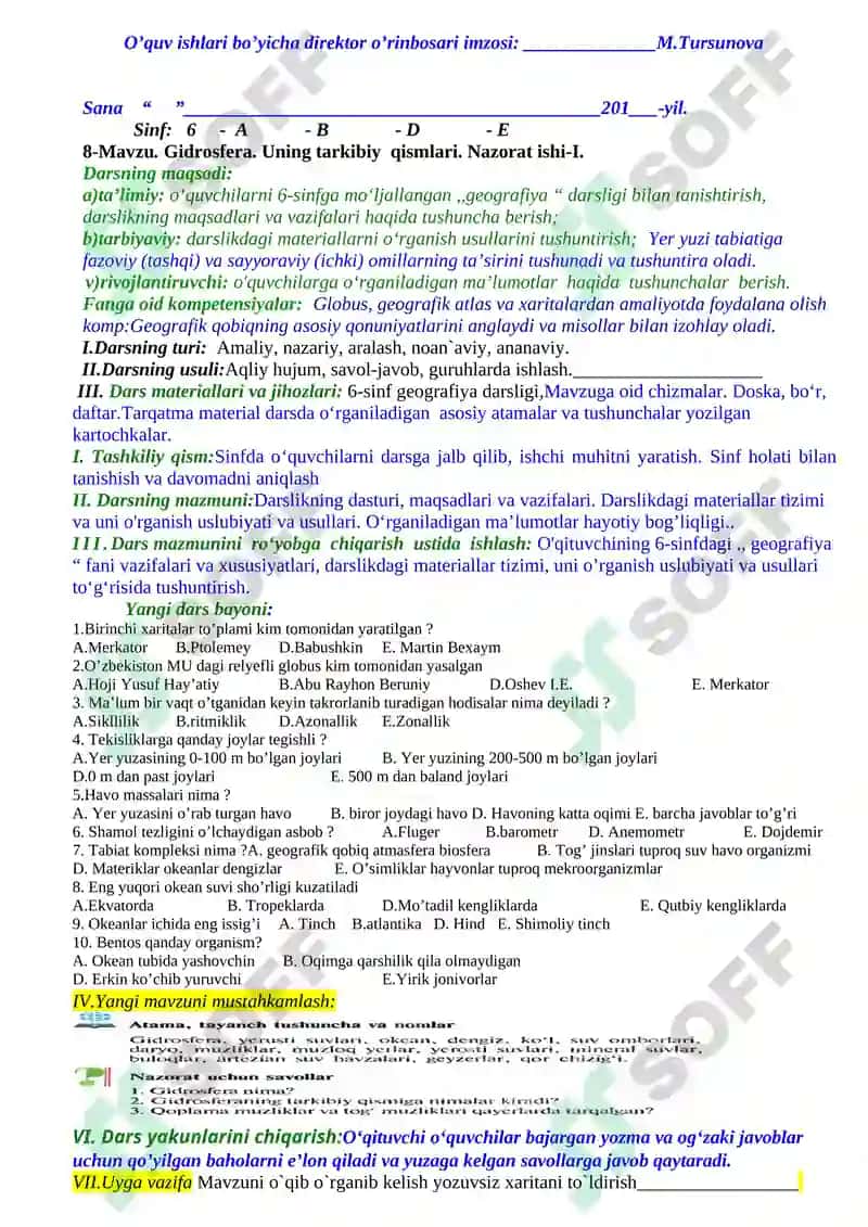 Kirish Materiklar va okeanlar tabiiy geografiyasi kursi 8