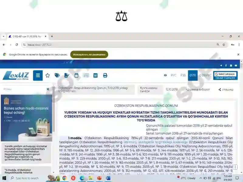 Huquqiy konsultatsiya va mijozlar bilan ishlash metodikasi 8