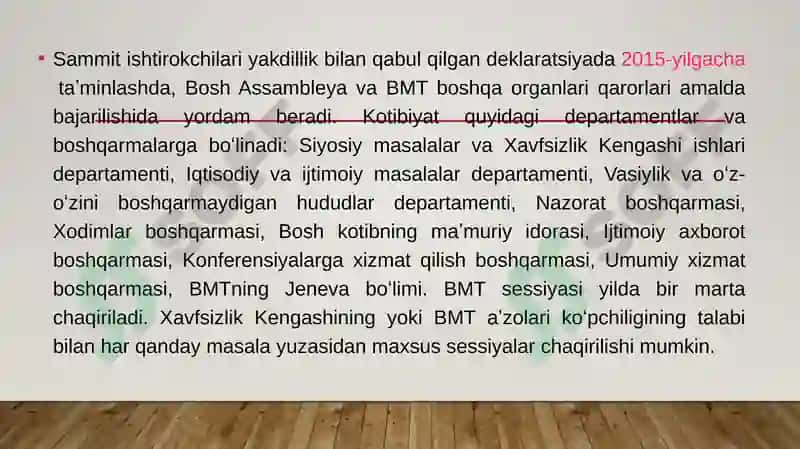 BMT ning O‘zbekistondagi vakolatxonasining faoliyati 8