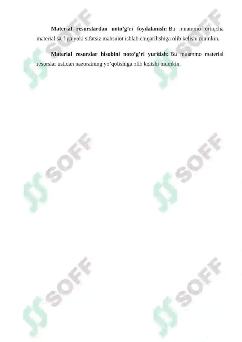 MATERIAL XARAJATLARINING HISOBI 8