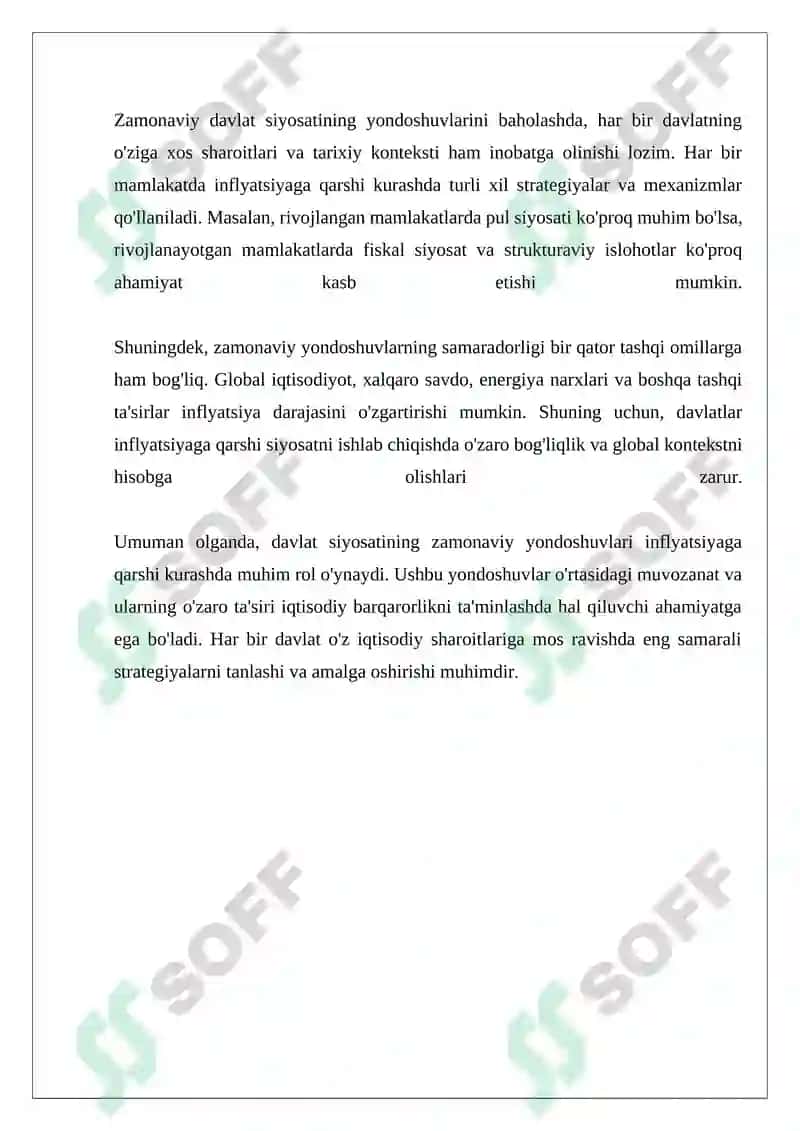 Davlatning Inflyatsiyaga Qarshi Siyosati 8
