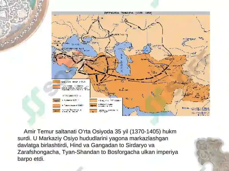 AMIR TEMUR BUYK SARKARDA VA DAVLAT ARBOBI AMIR TEMUR DAVLATINING TASHKIL TOPISHI 8