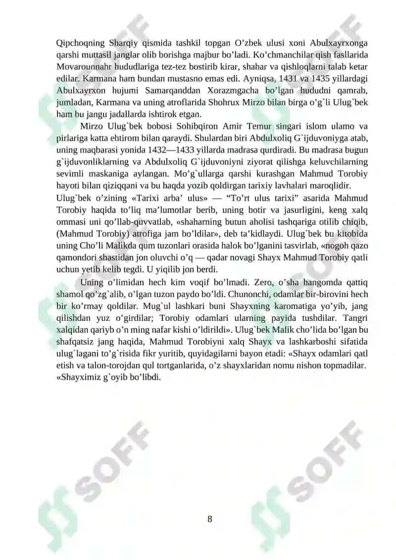 TARIXI ARBA ULUS” ASARI TARIXIY MANBA SIFATIDA 8