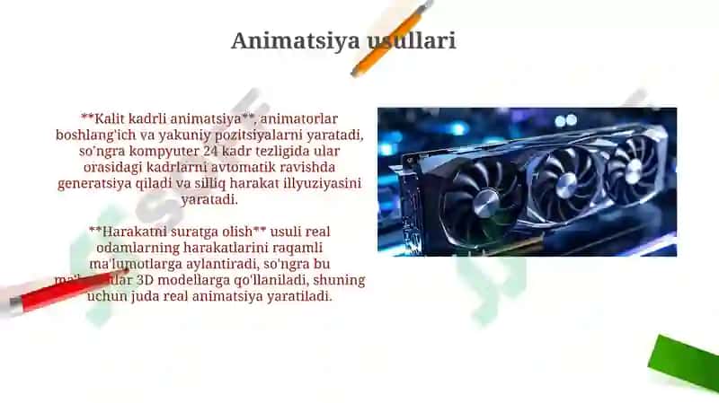 Kompyuter grafikasi va tasvirni qayta ishlash 8