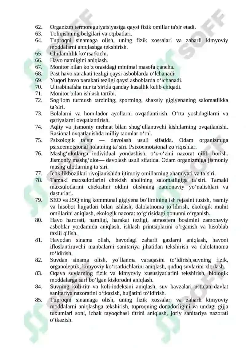 Sanitar-gigiyenik laboratoriya laboranti mutaxassisligi 8