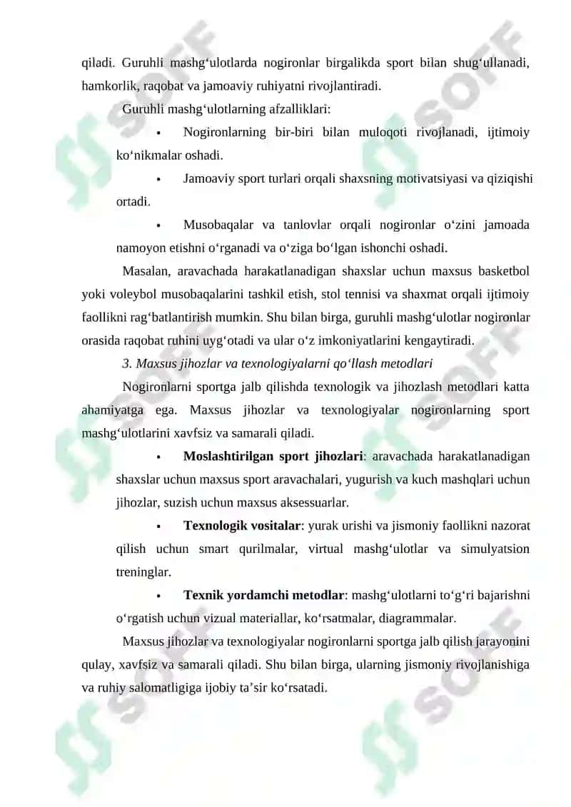 Nogironlarni sport va madaniy hayotga jalb qilishda ijtimoiy ishchi faoliyati 8