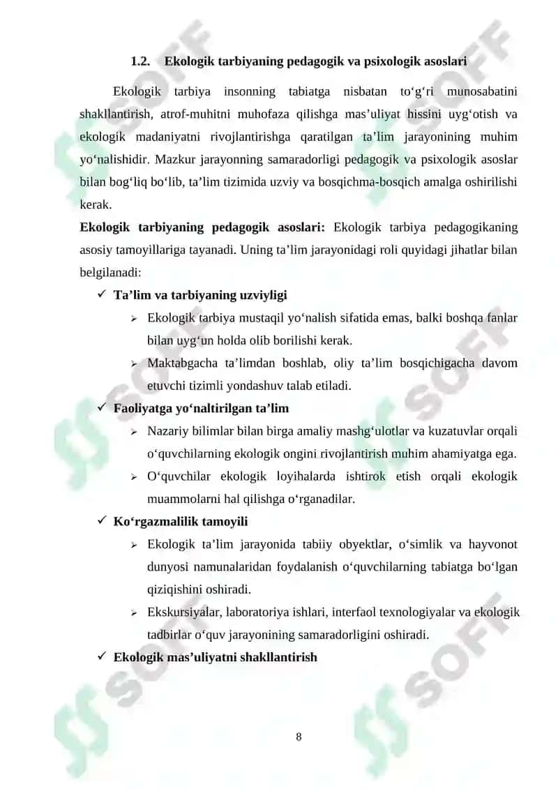 Tabiat bilan tanishtirish dasturlari 8
