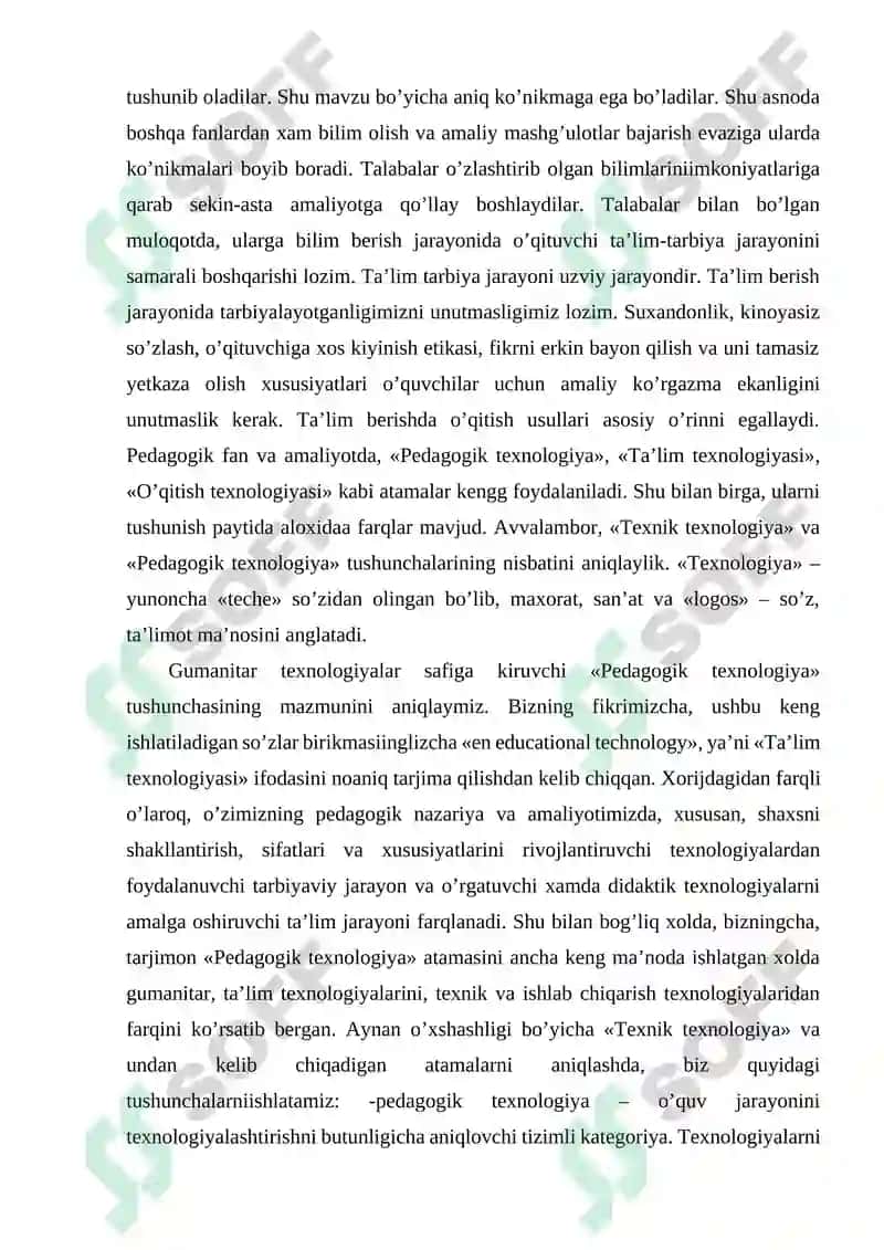 Talabalarga yangi pedagogik texnologiyalardan foydalanish usullarini singdirishning metodik asoslari 8