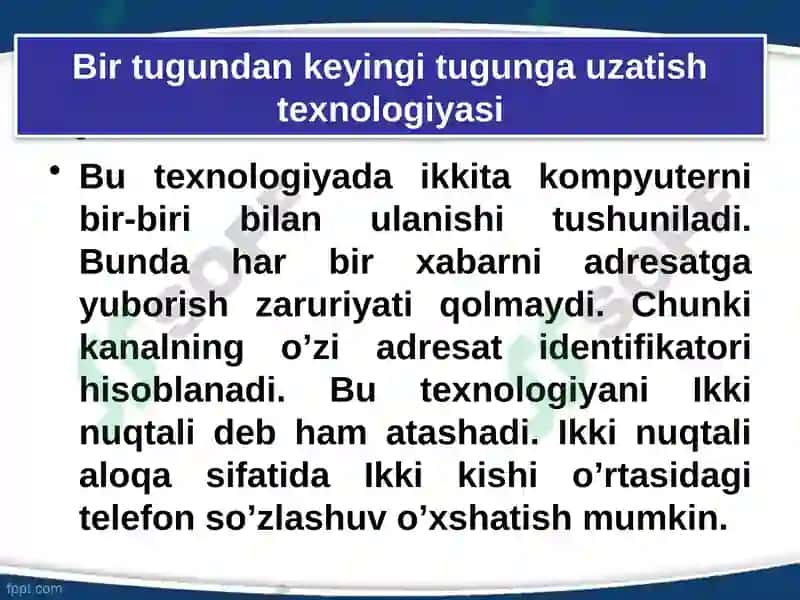 Kompyuter tarmoqlari evolyutsiyasi. Tarmoqlar haqida asosiy tushunchalar. Tarmoqlarning tasnifi 8