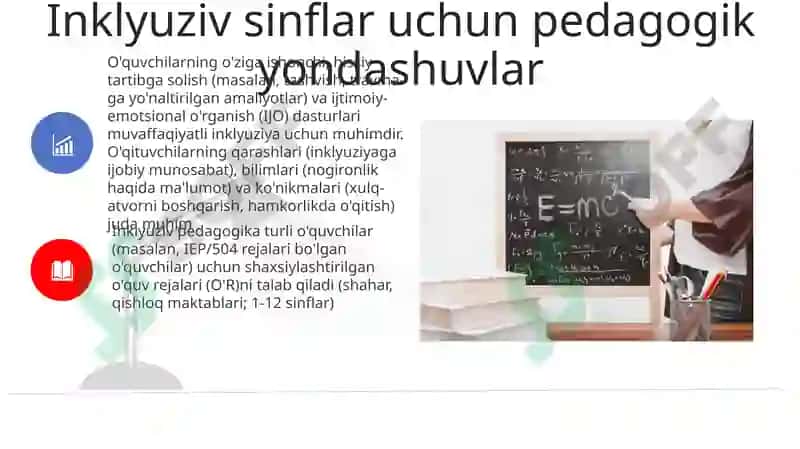 Inklyuziv ta'limning psixologik pedagogik va tashkiliy shartlari 8