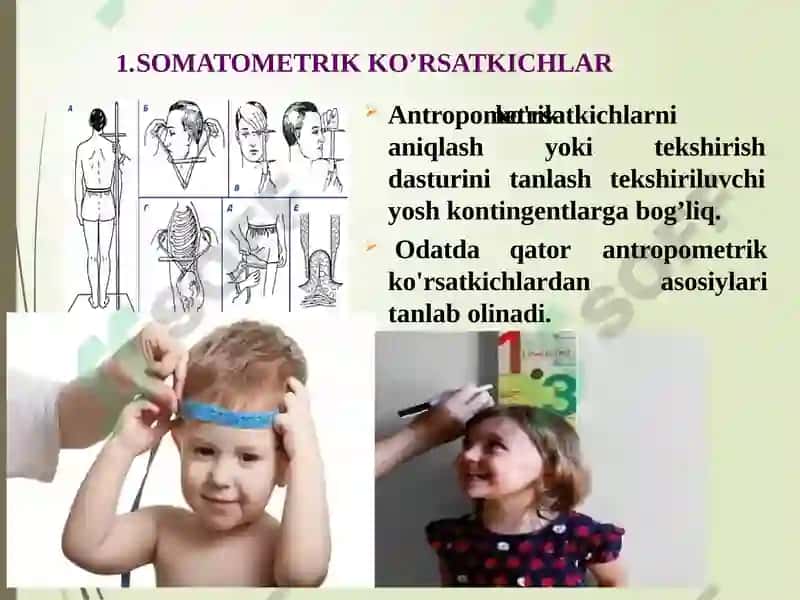 Bolalar va o'smirlarning jismoniy rivojlanishini tekshirish usullari 8