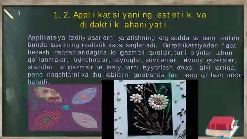 Applikatsiyaga oʻrgatishning vazifalari. MTTning yosh guruhlarida applikatsiyaga oʻrgatishning metodlari 8