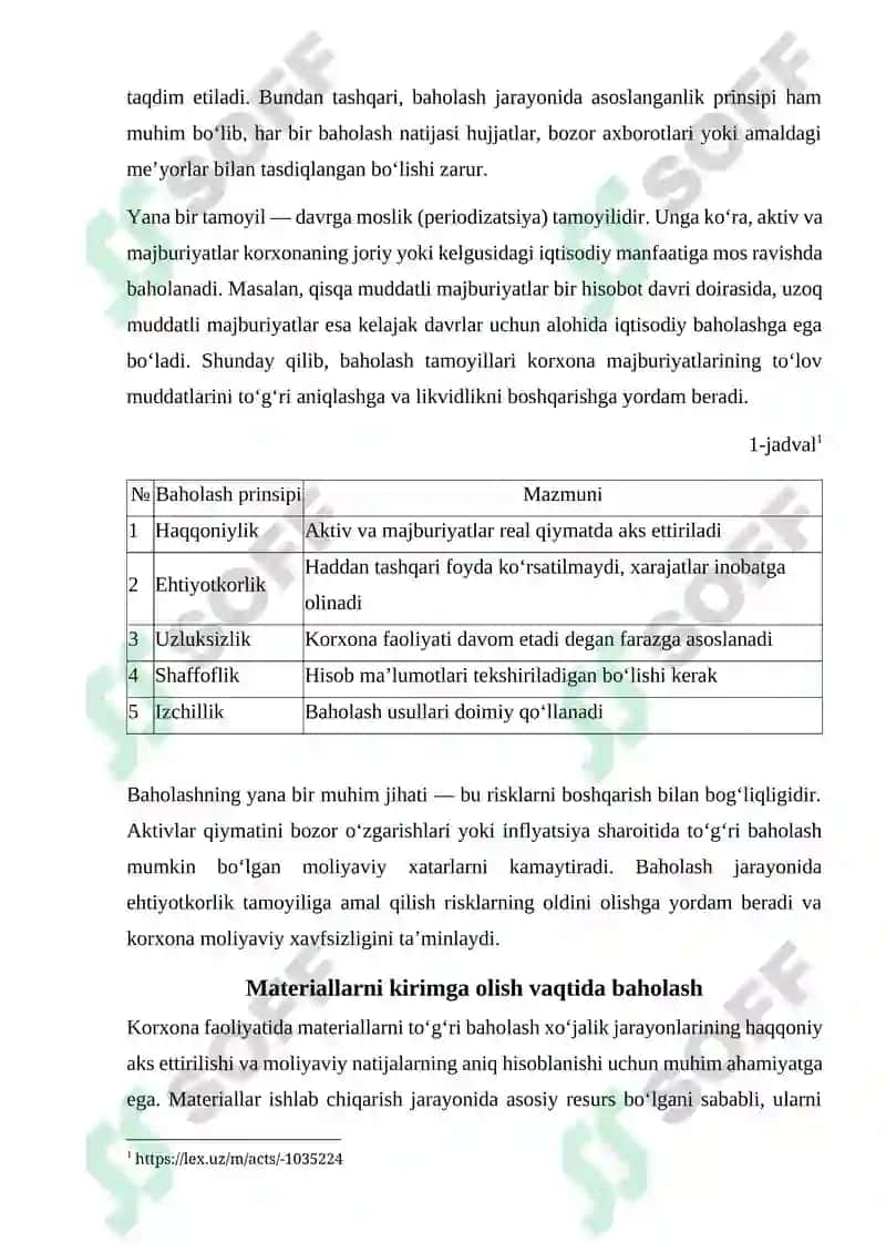 Buxgalteriya hisobida aktivlar va majburiyatlarni baholash 8