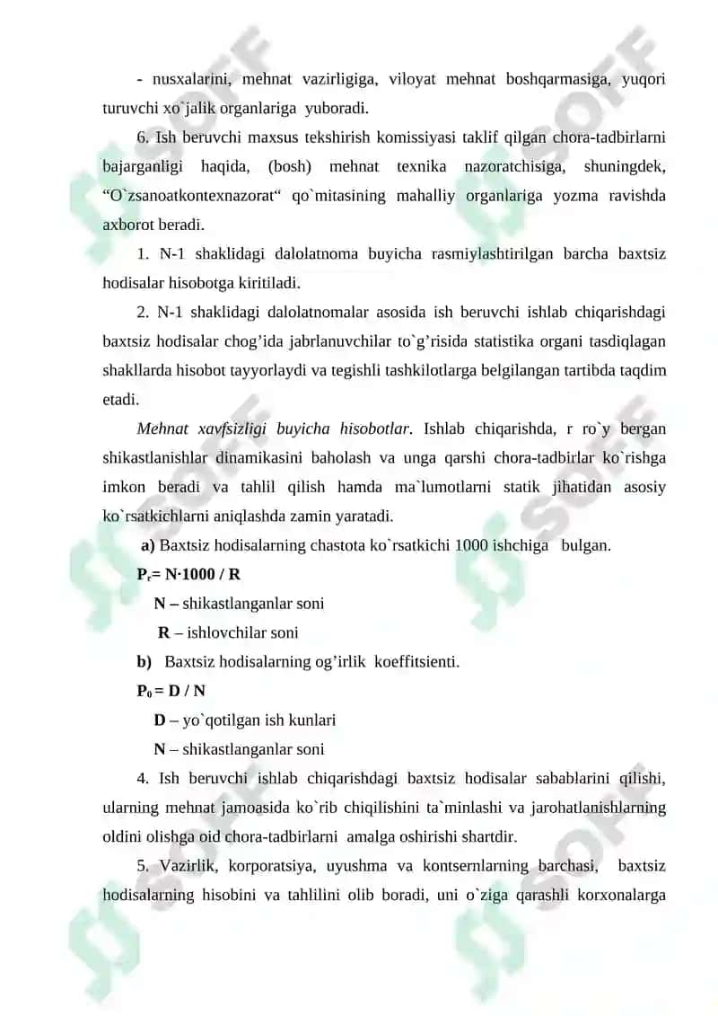 Baxtsiz hodisalar, jarohatlanish va kasbiy kasalliklar 8