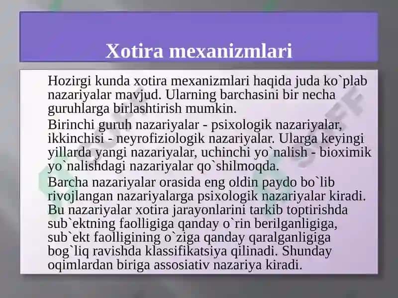 Xotira haqida tushuncha 8