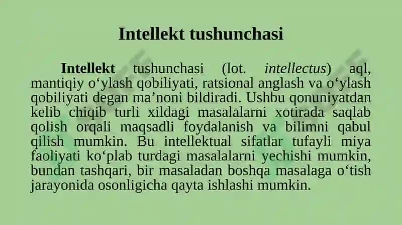 RAQAMLI IQTISODIYOT. INTELEKTUAL BOSHQARUV TIZIMLARI 8