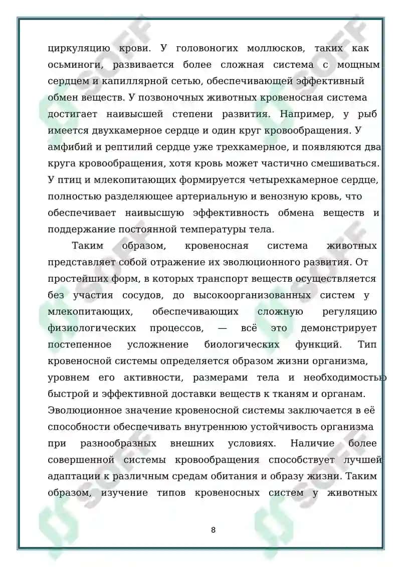 Строение и эволюция кровеносной системы животных 8