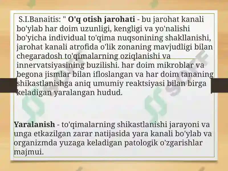 Zamonaviy o'q-dorilarning halokatli ta'sirining xususiyatlari 8