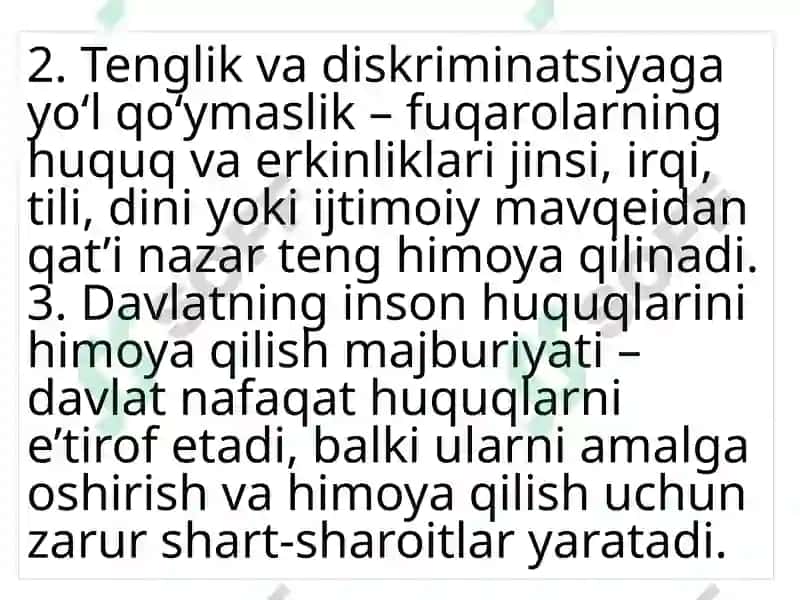O’zbekistonda inson huquqlari va erkinliklari kafolatining yaratilishi 8
