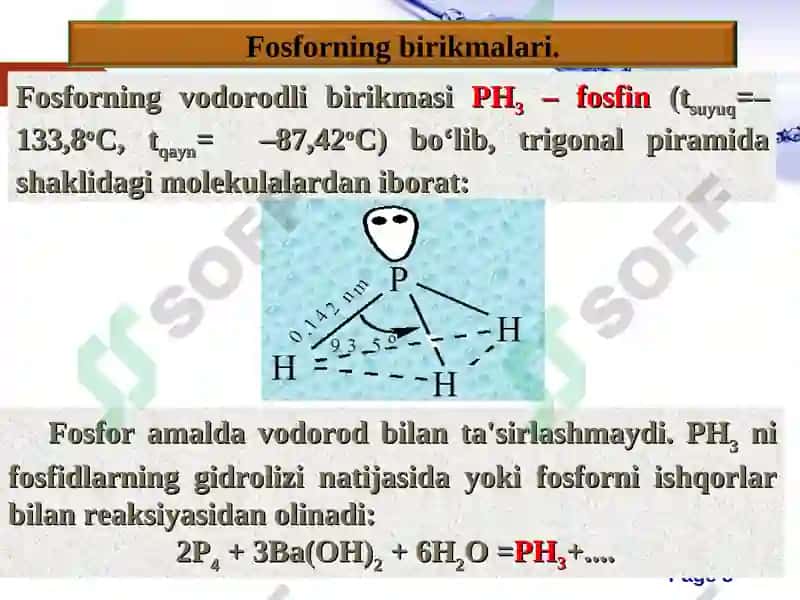 Fosforning xossalari 8