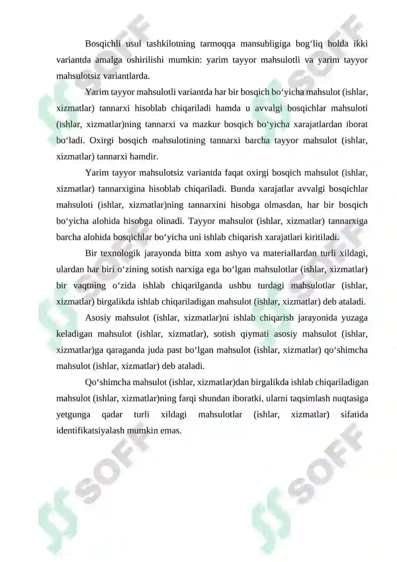 XIZMATLAR TANNARXINI ANIQLASH 8