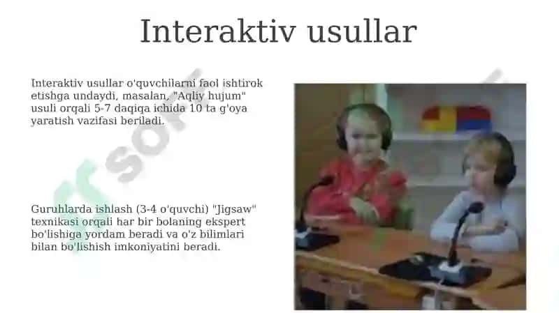 Kar bolalar maktabida taʼlim tamoyillari va metodlari 8