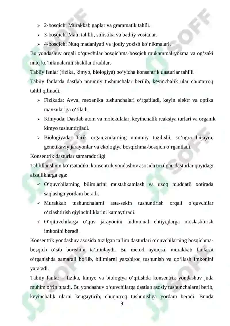 Dasturning konsentrik tuzilishi va tamoyillari asosida tuzilishi 8