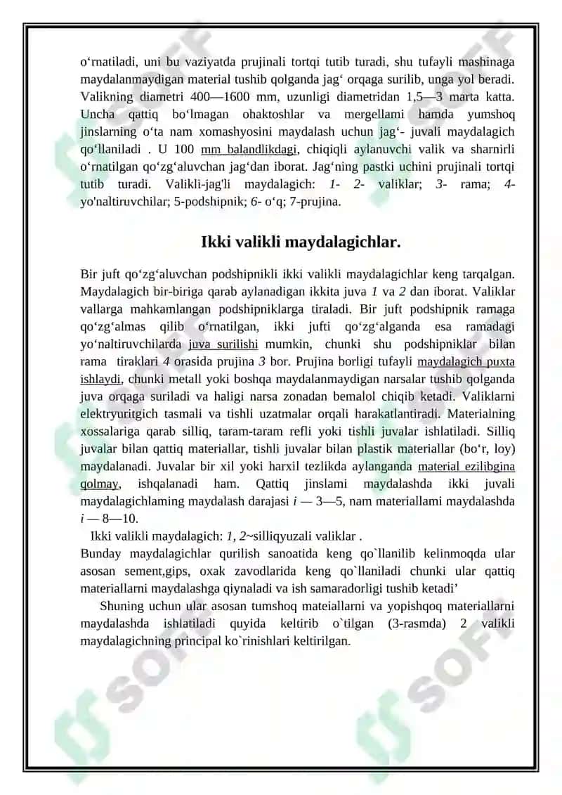 valikli maydalagichlar kurs loyihasi 8