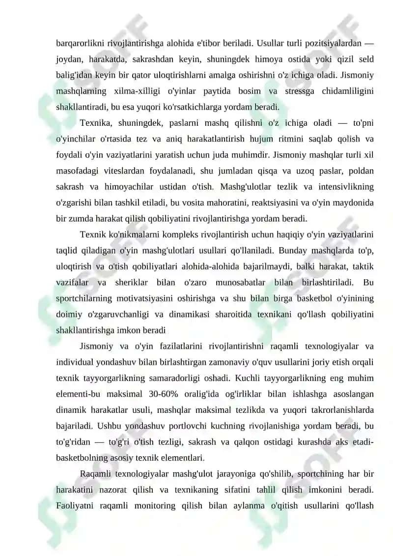 Basketbol o’yin texnikasi va taktikasini o’rgtishni takomillashtirish 8