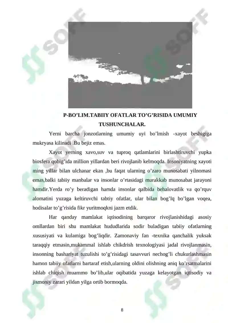 FAVQULODDA VAZIYATLARNING TASNIFI, TAVSIFI VA ULARNING XUSUSIYATLARI. 8