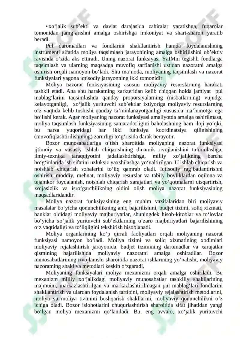 Moliyaning Mohiyati va Funksiyalari 8