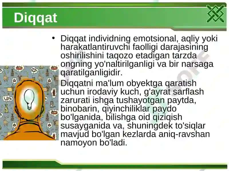 Diqqatning psixofiziologiyasi 8