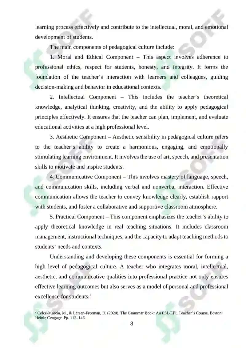 PEDAGOGICAL CULTURE OF THE TEACHER. CULTURE OF LANGUAGE, SPEECH, AND COMMUNICATION. 8