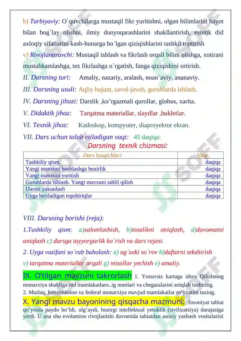 Jahon Iqtisodiy – Ijtimoiy Geografiya 8