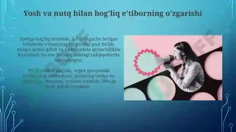 Nutq va diqqatning oʻzaro bogʻliqligi 8