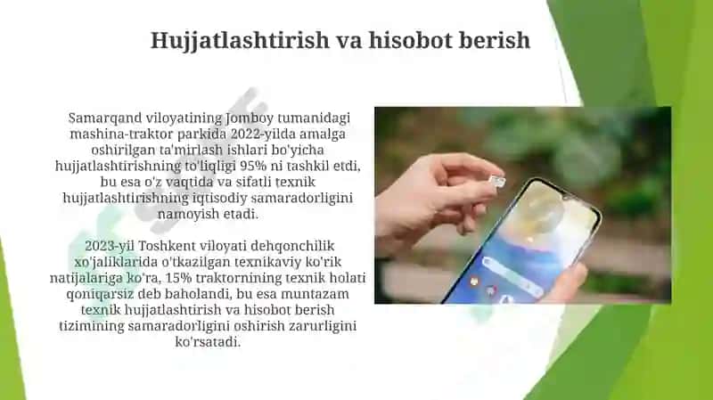 Filtrlarni tozalash va yog' almashtirish 8