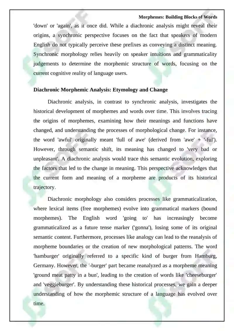 Morphemic Structure of Words 8