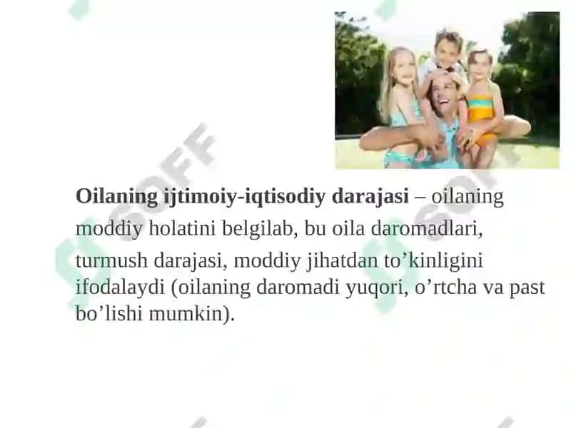 Oila bilan olib boriladigan ijtimoiy-pedagogik faoliyat. Vasiylik va homiylik 8
