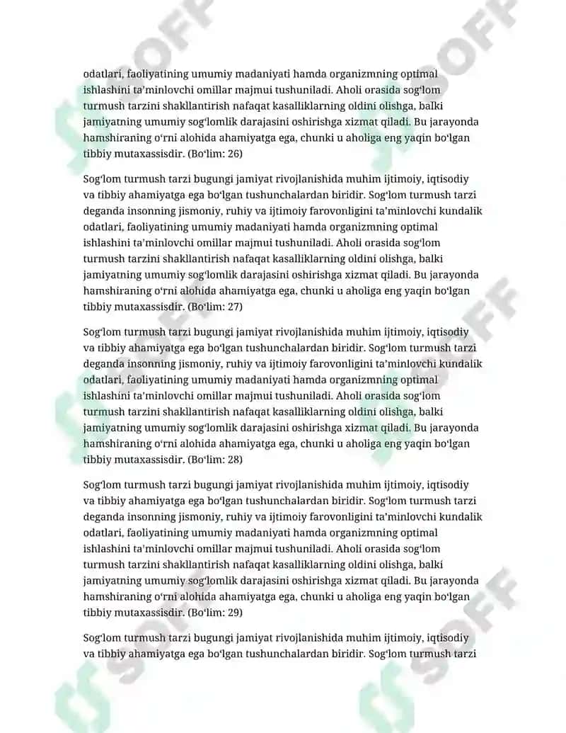 Sog‘lom Turmush Tarzi 8