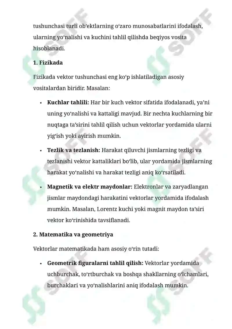 Vektorlar haqida tushuncha 8