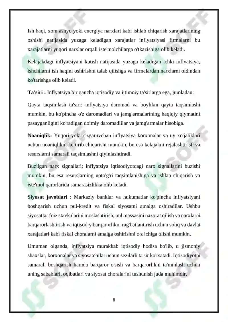 Inflyatsiya jarayoni 8