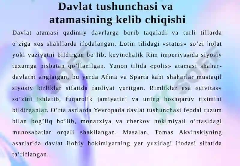 DAVLATNING TUSHUNCHASI VA MOHIYATI 8
