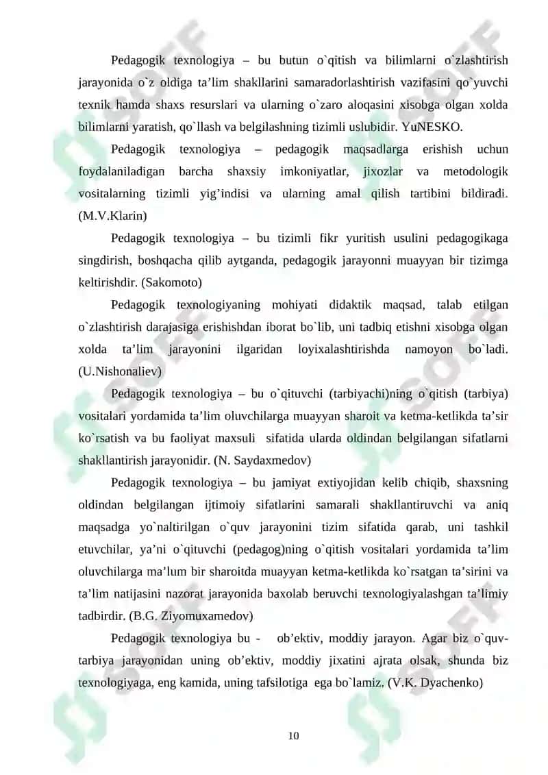 “QISHLOQ XO’JALIK ASOSLARI BO’LIMINI O’QITISHDA YANGI PEDAGOGIK TEXNOLOGIYALARNI QO’LLASH” 8