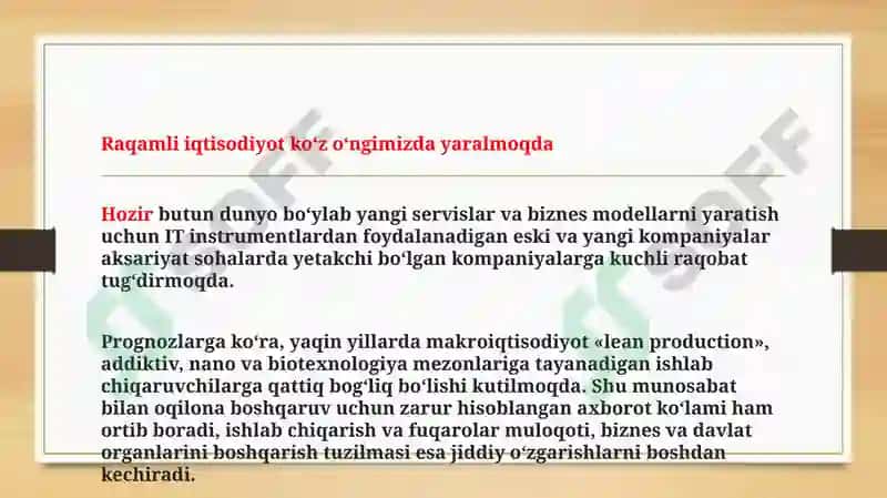 Raqamli iqtisodiyot sharoitida savdo-iqtisodiy faoliyat 8