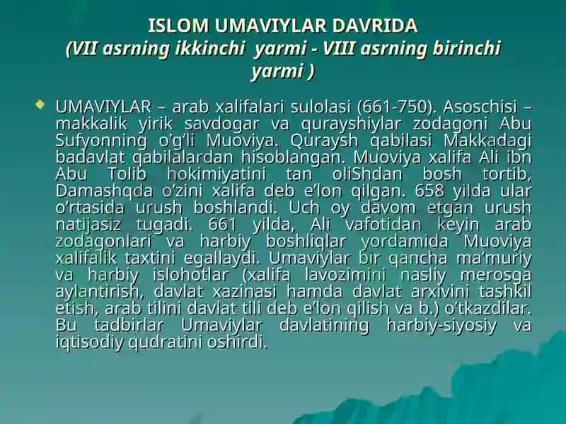 "ARABISTON YARIM OROLI ISLOMGA QADAR(V - VI asrlar)" 8