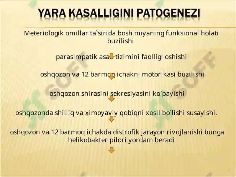 Oshqozon yara kasalligi etiologiyasi va patogenezidagi zamonaviy aspektlar 8