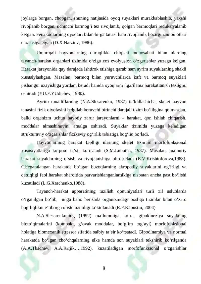 Turli yoshdagi qo‘ylar elka suyagining makro-mikroanatomik tuzilish BMI 8