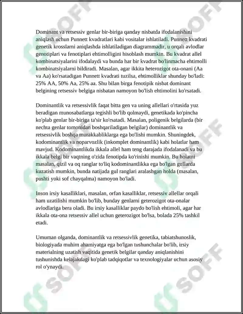 BELGILARNING IRSIYLANISH QONUNLARI 8